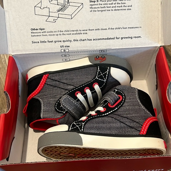 See Kai run Dane grey/denim black high top shoes - Picture 3 of 9